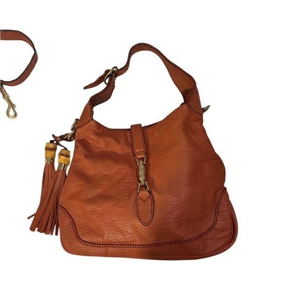 Gucci Tan Leather Bamboo New Jackie Bag With Piston Lock - Picture 4 of 15